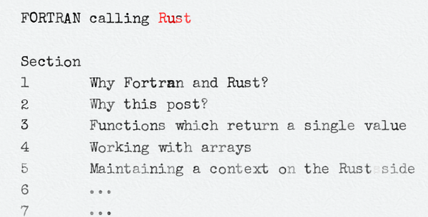 Screenshot of an early draft which looks like written on typewriter